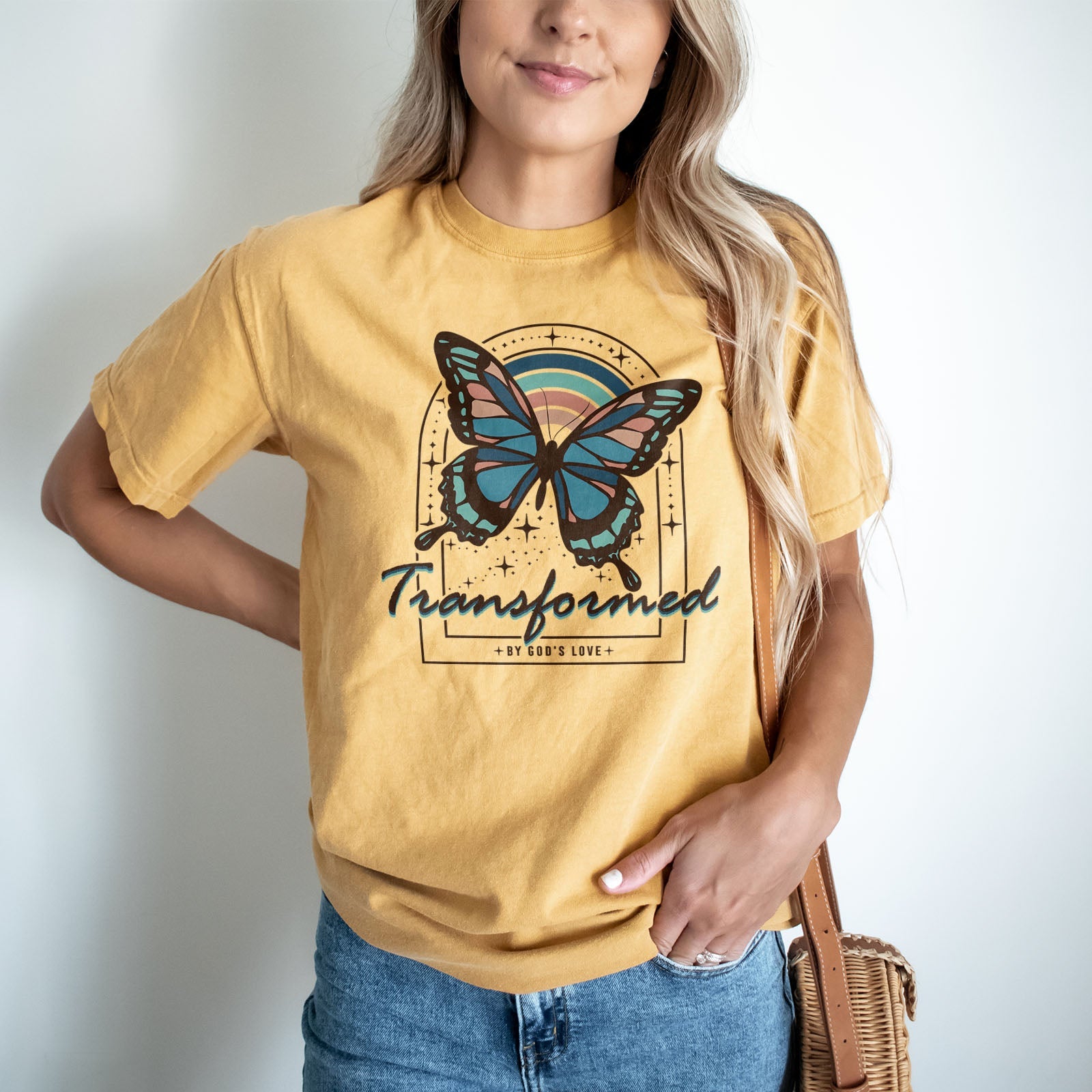 Transformed By God's Love Tee Shirts For Women - Christian Shirts for Women - Religious Tee Shirts