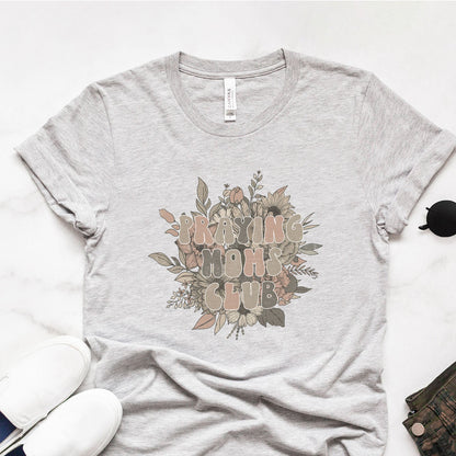 Vintage Praying Moms Club Tee Shirts For Women - Christian Shirts for Women - Religious Tee Shirts