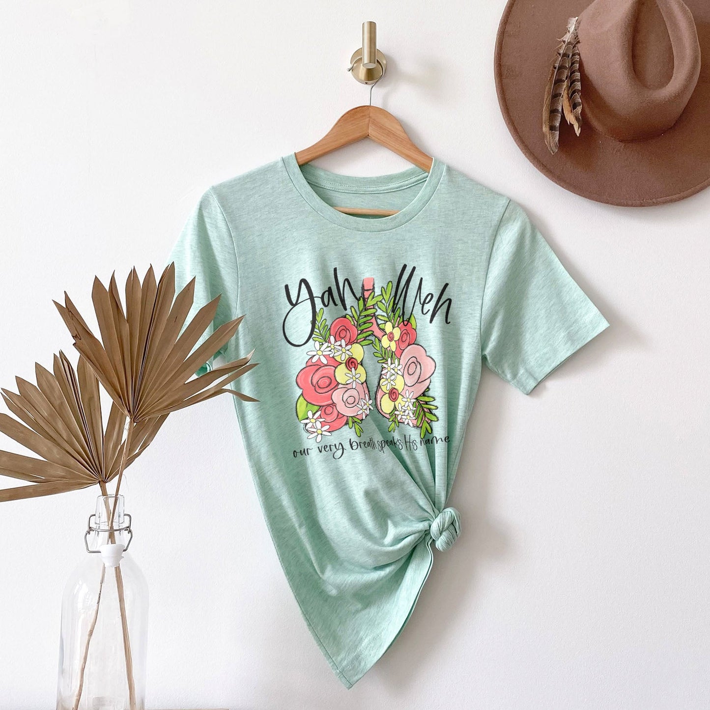 Yah Weh Our Very Breath Speaks His Name Tee Shirts For Women - Christian Shirts for Women - Religious Tee Shirts