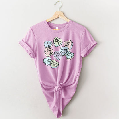 Conversation Hearts Tee Shirts For Women - Christian Shirts for Women - Religious Tee Shirts