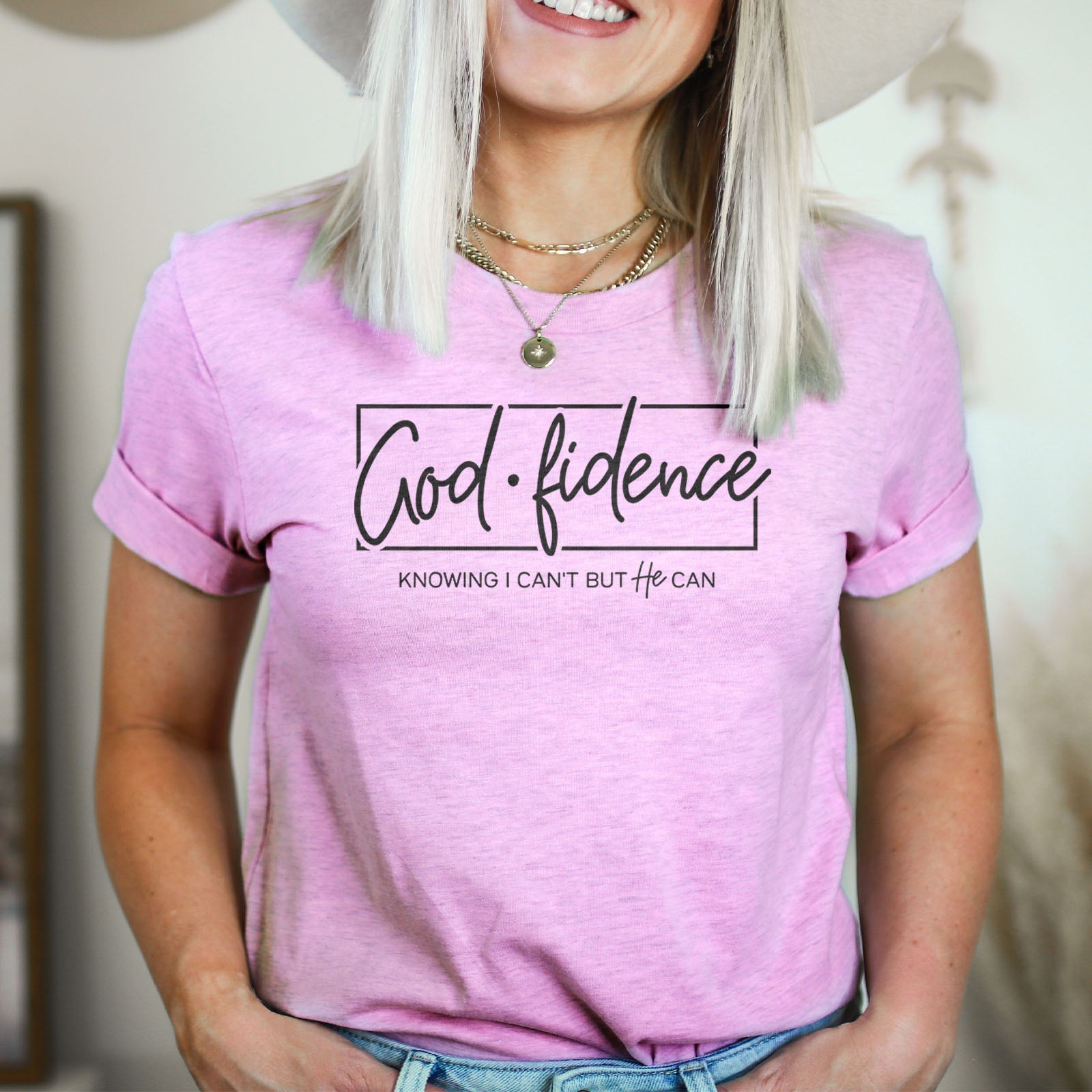 Godfidence Tee Shirts For Women - Christian Shirts for Women - Religious Tee Shirts