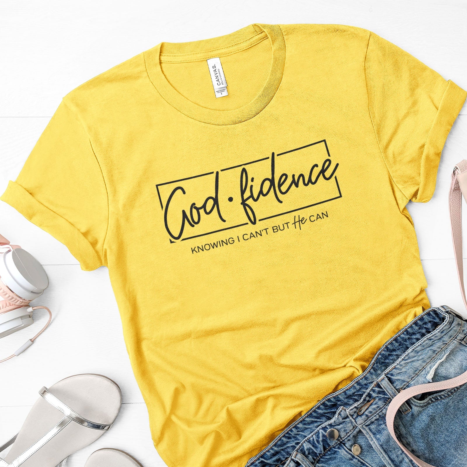 Godfidence Tee Shirts For Women - Christian Shirts for Women - Religious Tee Shirts