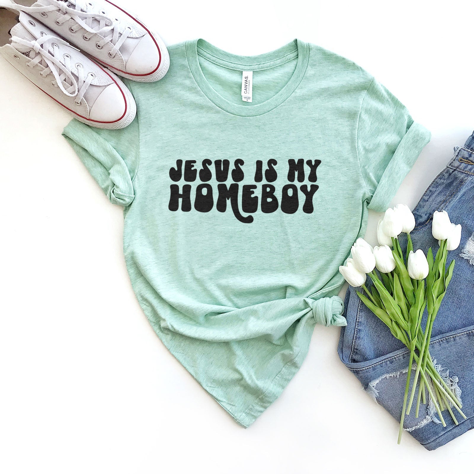 Jesus Is My Homeboy Tee Shirts For Women - Christian Shirts for Women - Religious Tee Shirts