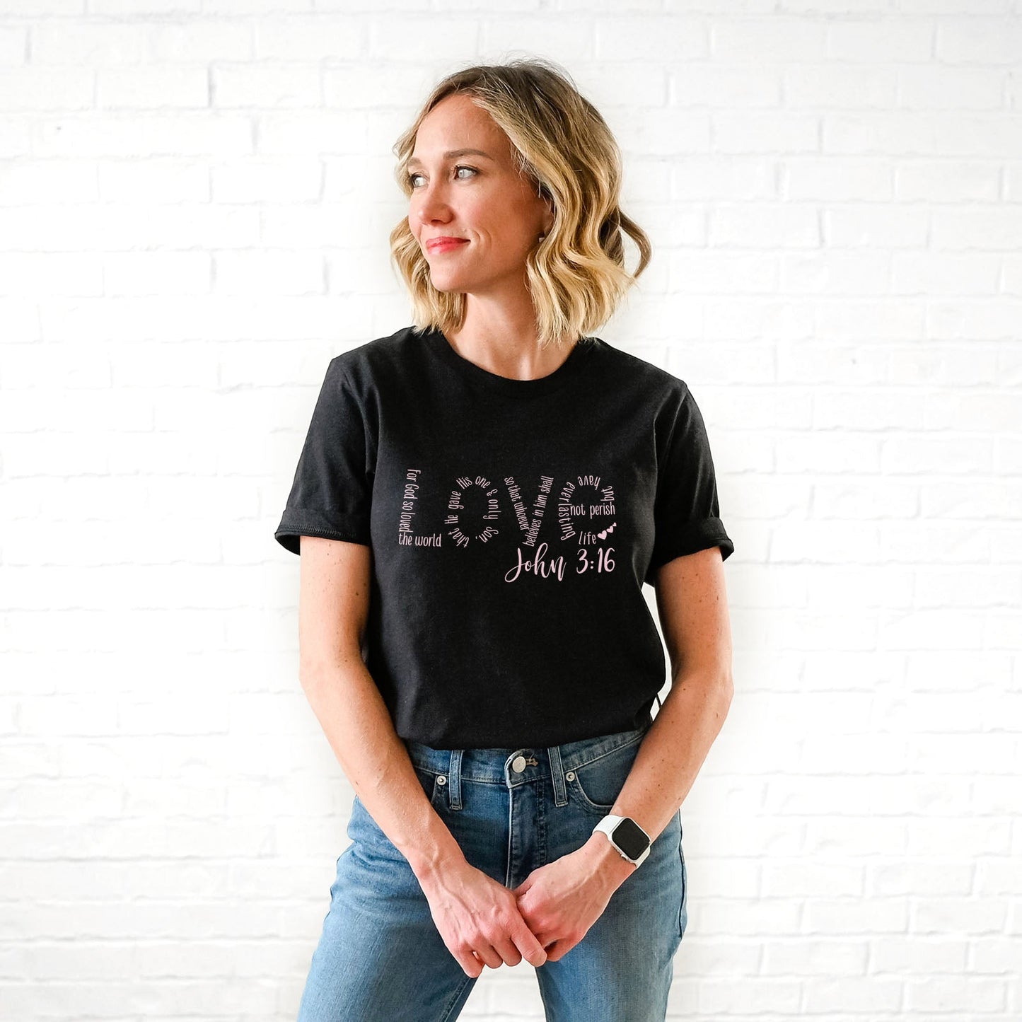 Love John 3:16 Tee Shirts For Women - Christian Shirts for Women - Religious Tee Shirts