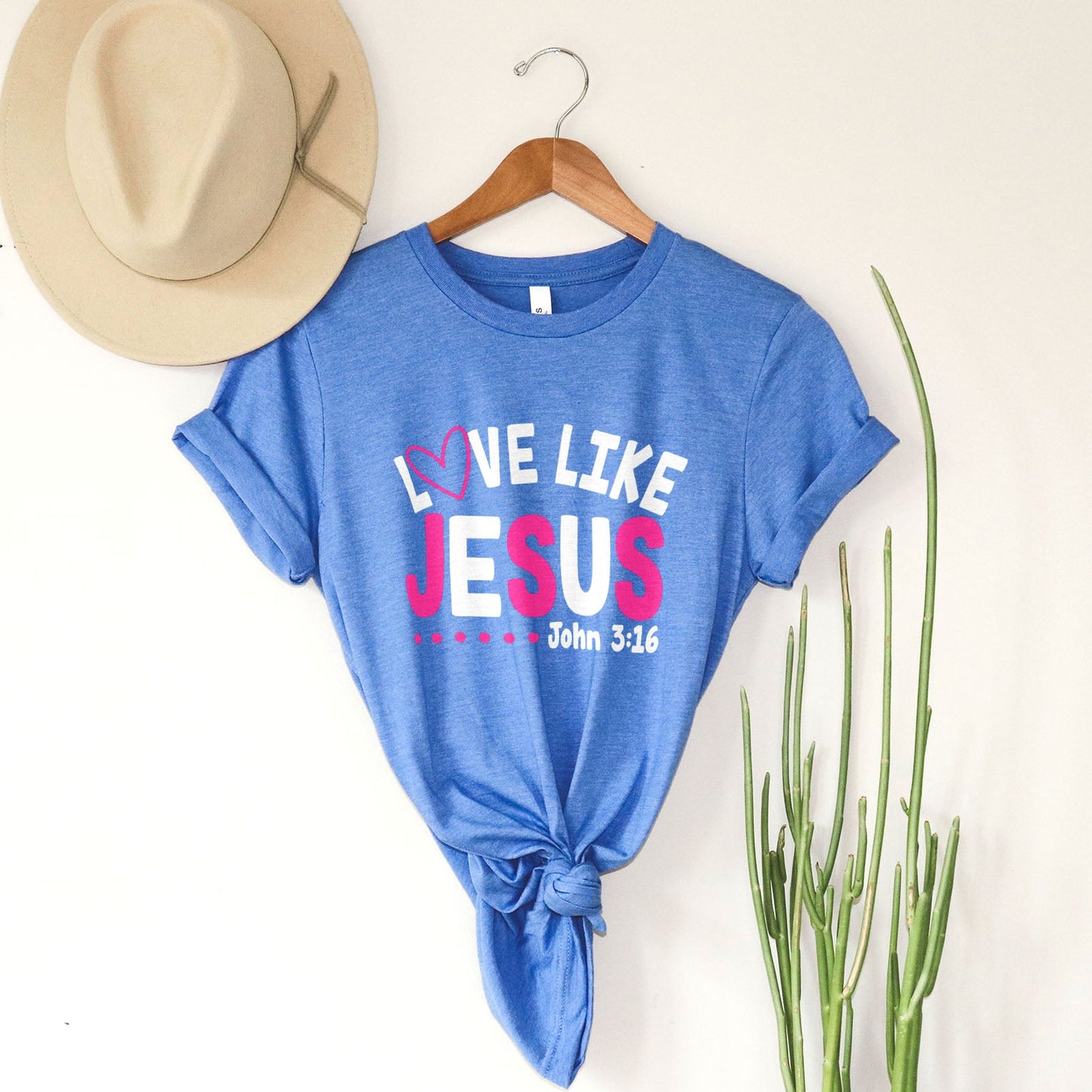 Love Like Jesus John 3:16 Tee Shirts For Women - Christian Shirts for Women - Religious Tee Shirts