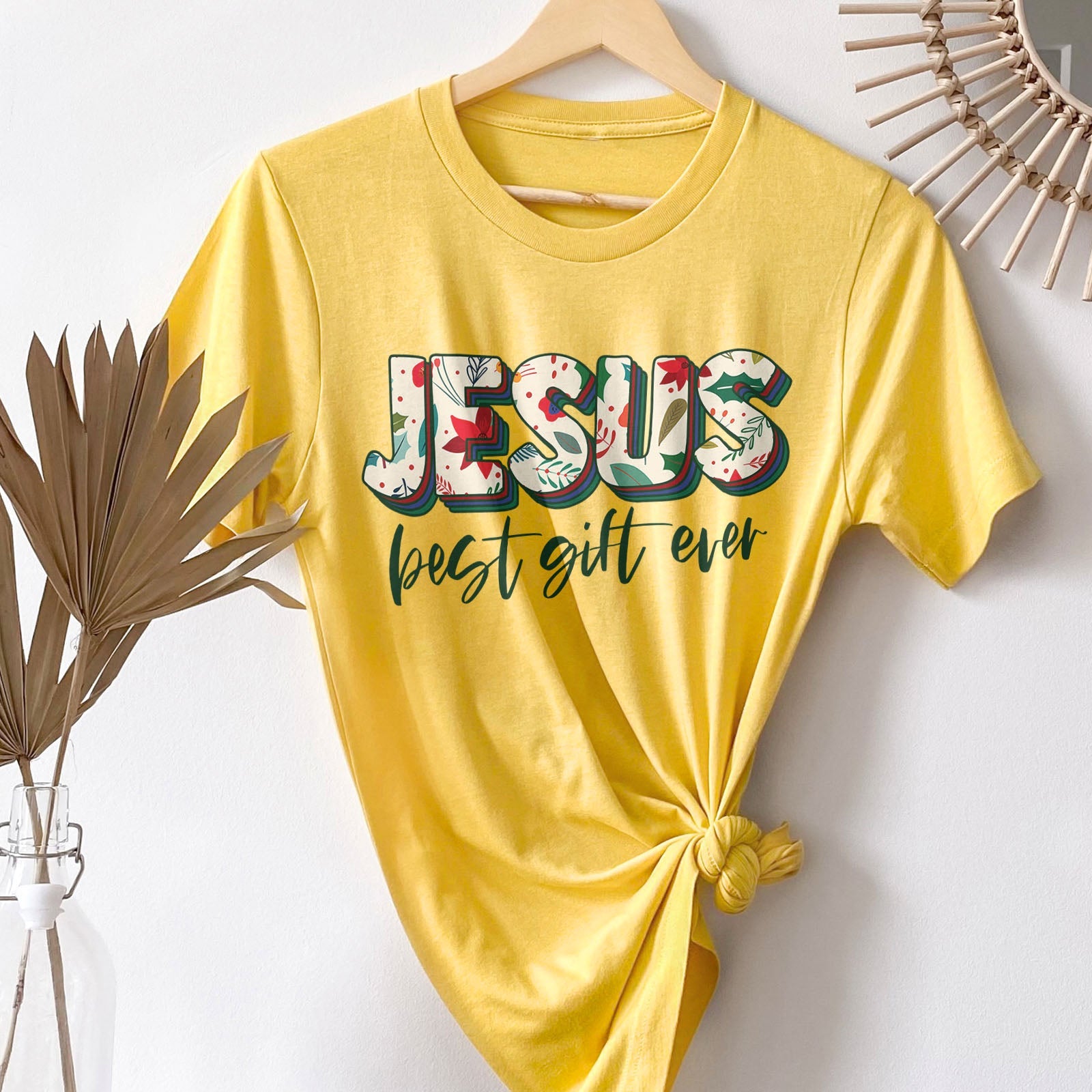 Jesus Best Gift Ever Tee Shirts For Women - Christian Shirts for Women - Religious Tee Shirts