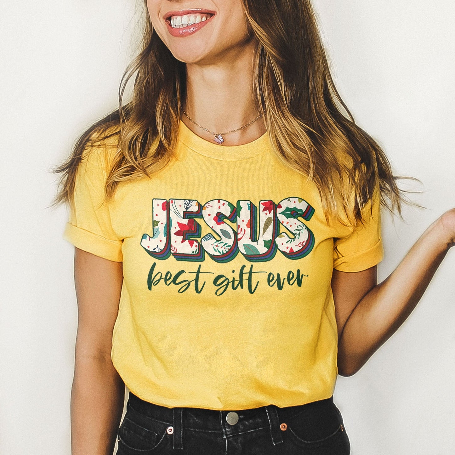 Jesus Best Gift Ever Tee Shirts For Women - Christian Shirts for Women - Religious Tee Shirts