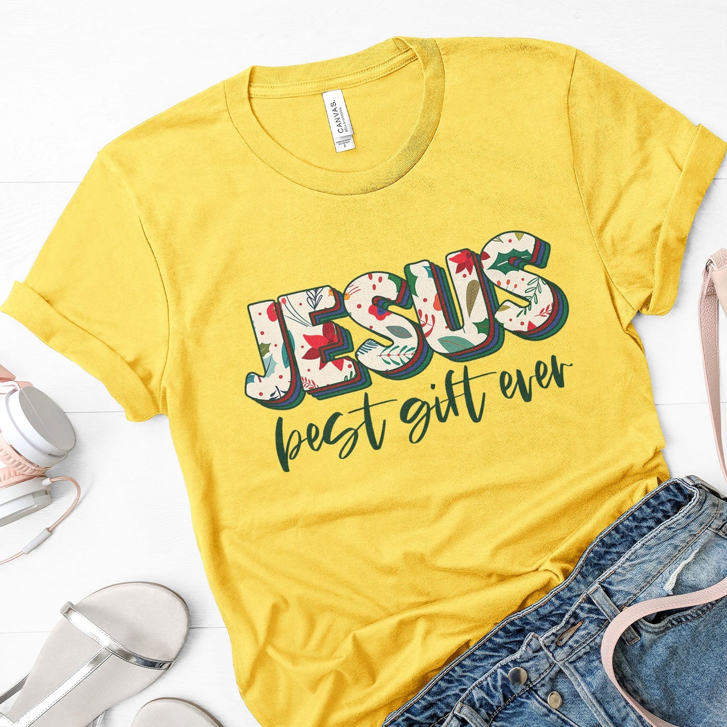 Jesus Best Gift Ever Tee Shirts For Women - Christian Shirts for Women - Religious Tee Shirts