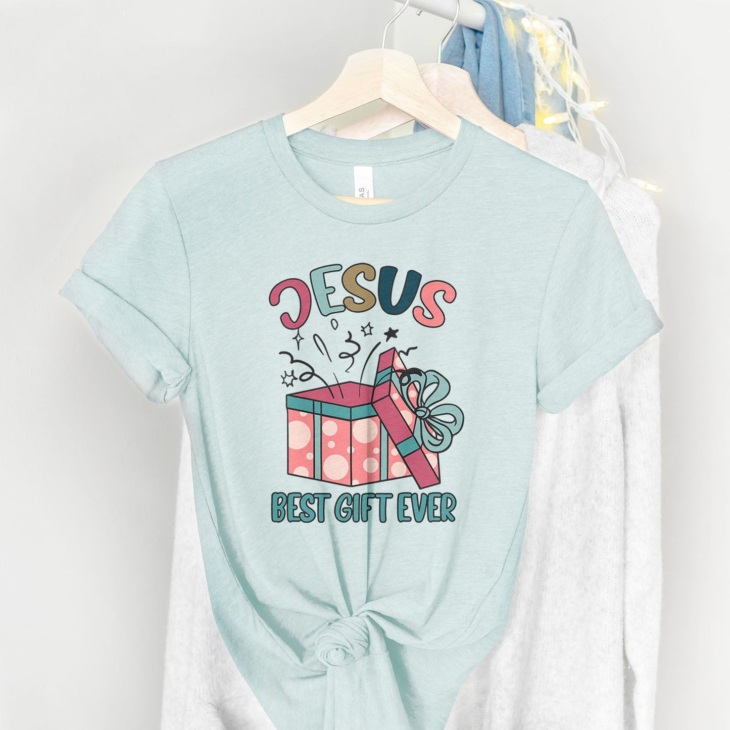 Jesus Best Present Ever Tee Shirts For Women - Christian Shirts for Women - Religious Tee Shirts