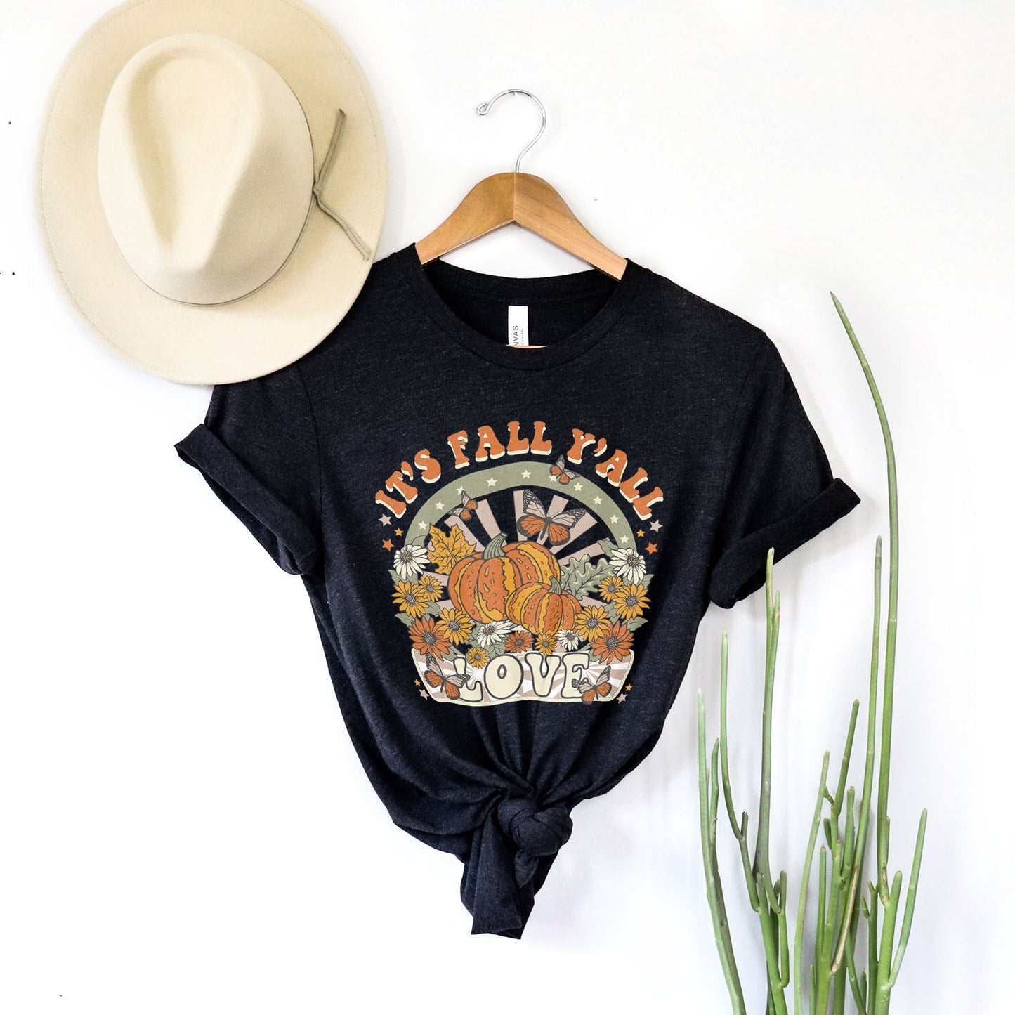 It's Fall Y'all Retro Tee Shirts For Women - Christian Shirts for Women - Religious Tee Shirts