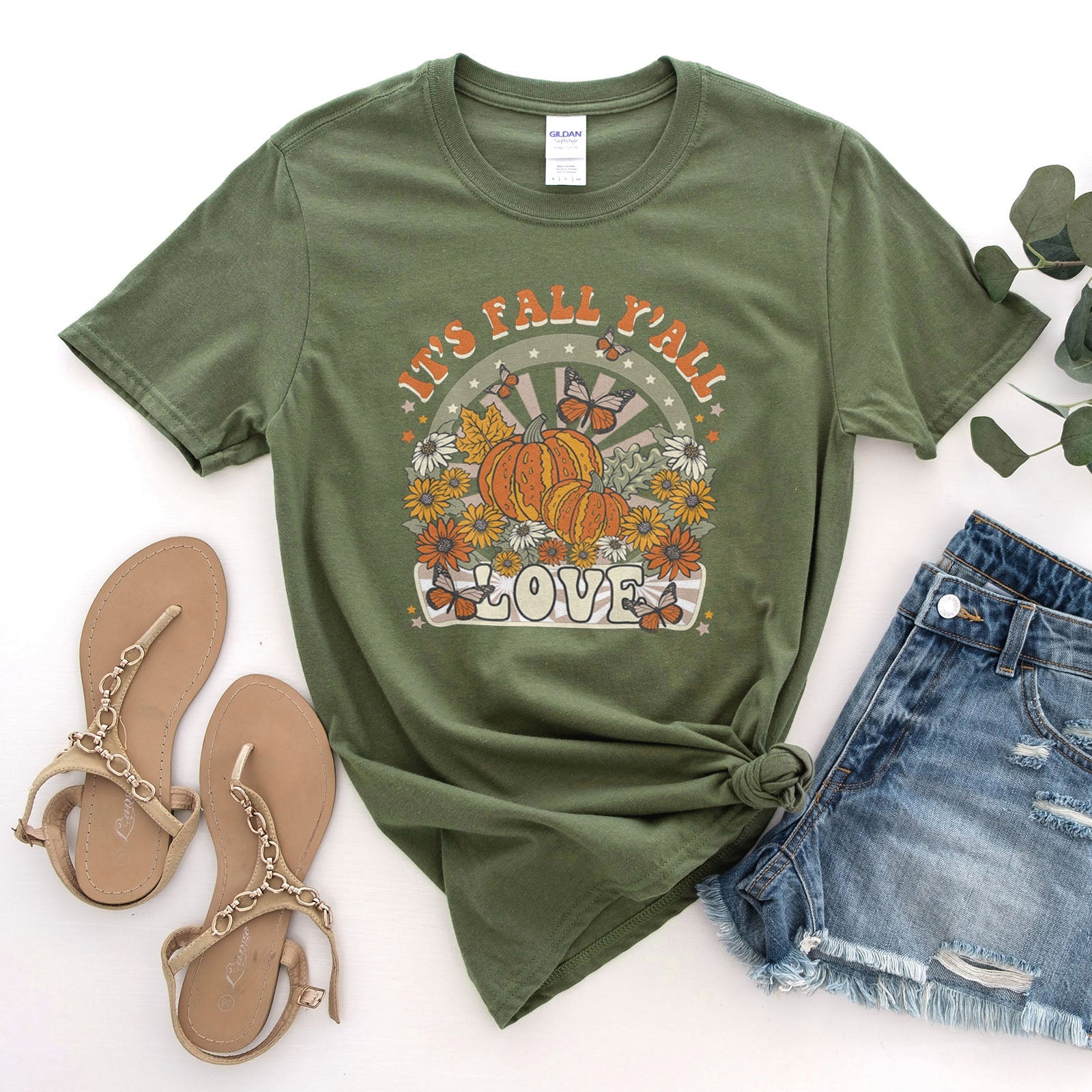 It's Fall Y'all Retro Tee Shirts For Women - Christian Shirts for Women - Religious Tee Shirts