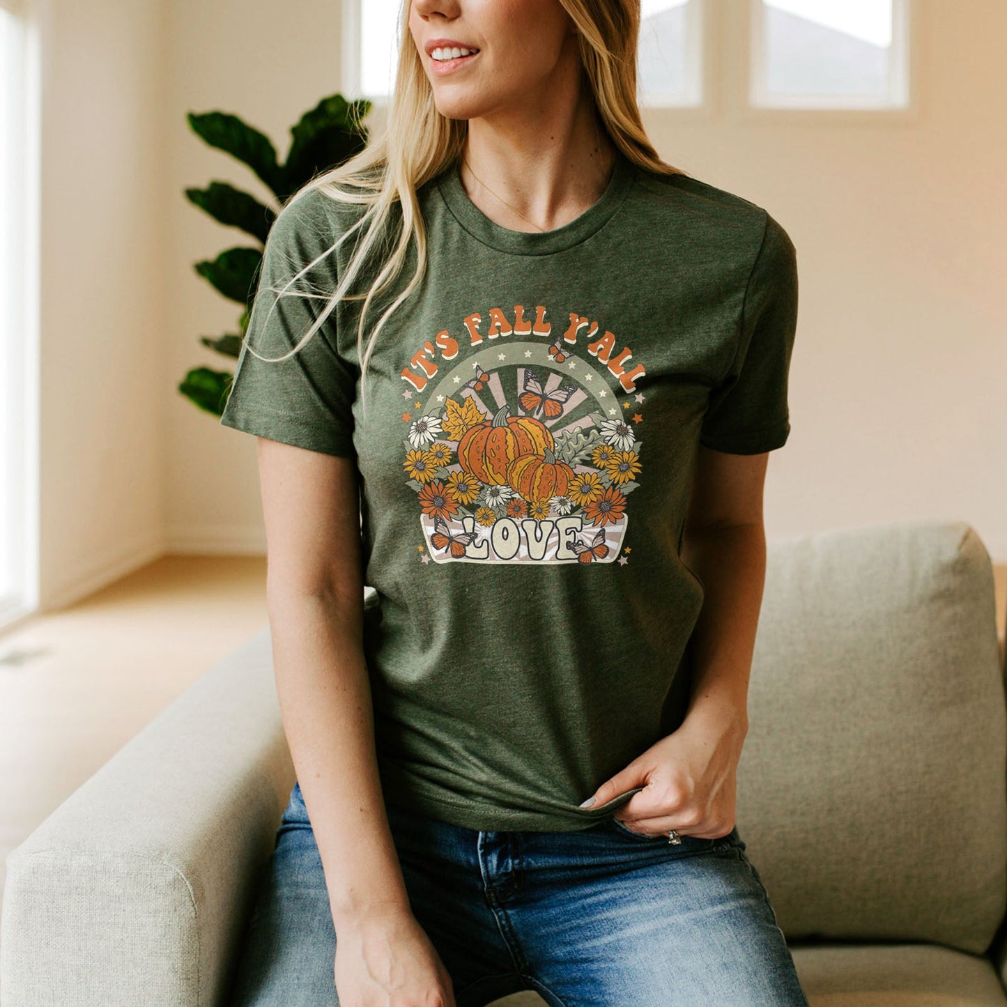 It's Fall Y'all Retro Tee Shirts For Women - Christian Shirts for Women - Religious Tee Shirts