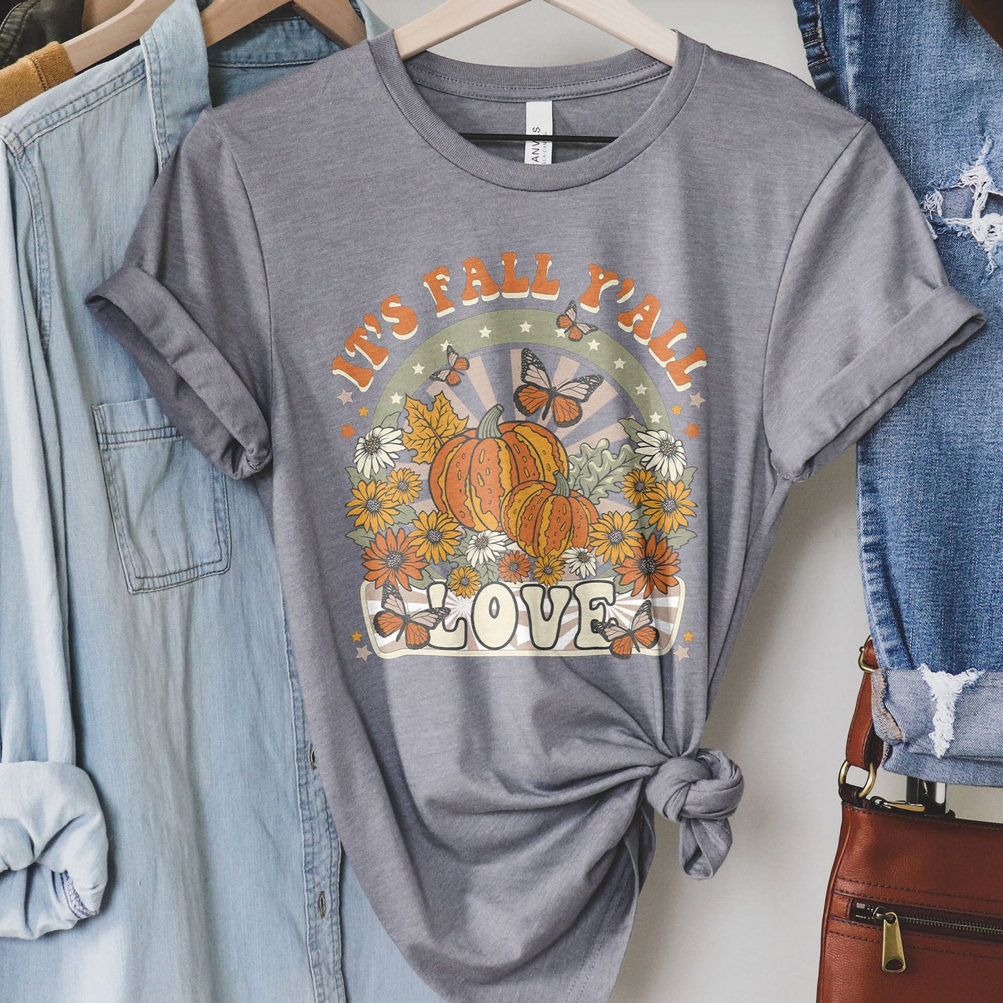 It's Fall Y'all Retro Tee Shirts For Women - Christian Shirts for Women - Religious Tee Shirts