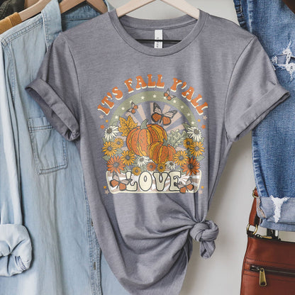 It's Fall Y'all Retro Tee Shirts For Women - Christian Shirts for Women - Religious Tee Shirts