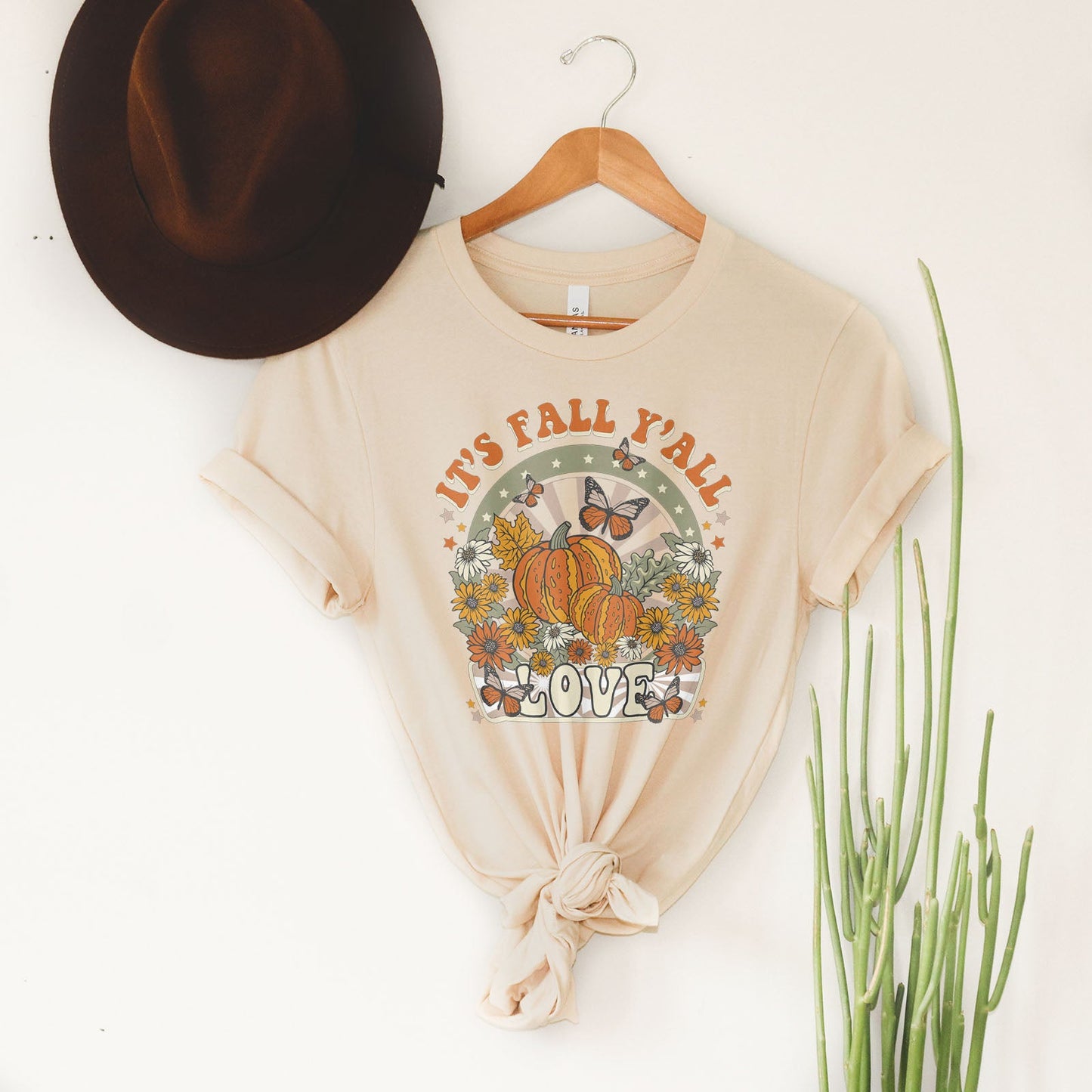 It's Fall Y'all Retro Tee Shirts For Women - Christian Shirts for Women - Religious Tee Shirts