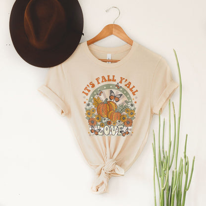 It's Fall Y'all Retro Tee Shirts For Women - Christian Shirts for Women - Religious Tee Shirts