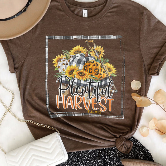 Plentiful Harvest Luke 10:2 Tee Shirts For Women - Christian Shirts for Women - Religious Tee Shirts
