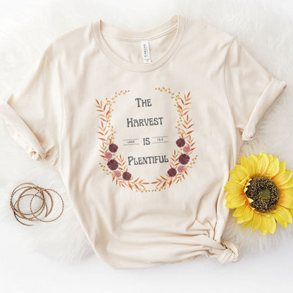 The Harvest is Plentiful Luke 10:2 Tee Shirts For Women - Christian Shirts for Women - Religious Tee Shirts