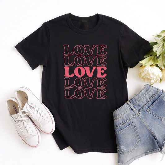 Stacked Love Tee Shirts For Women - Christian Shirts for Women - Religious Tee Shirts