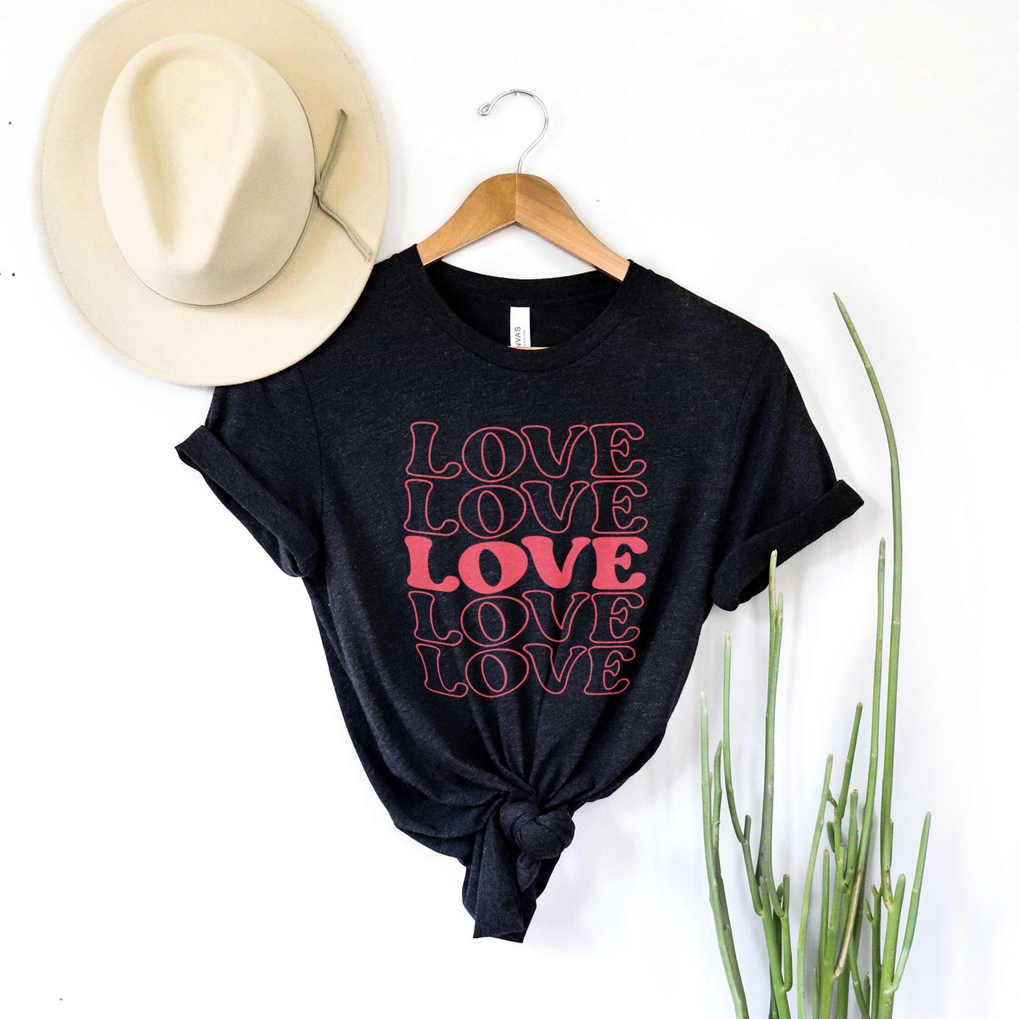 Stacked Love Tee Shirts For Women - Christian Shirts for Women - Religious Tee Shirts