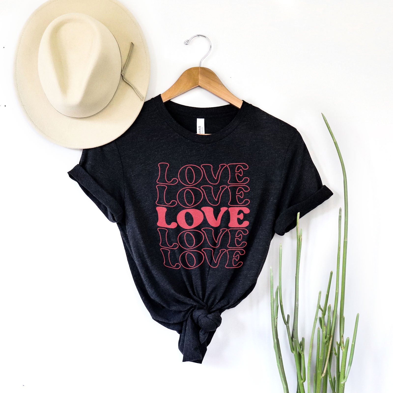 Stacked Love Tee Shirts For Women - Christian Shirts for Women - Religious Tee Shirts