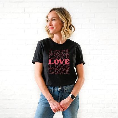 Stacked Love Tee Shirts For Women - Christian Shirts for Women - Religious Tee Shirts