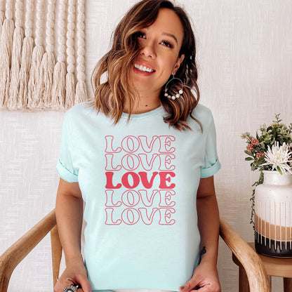 Stacked Love Tee Shirts For Women - Christian Shirts for Women - Religious Tee Shirts