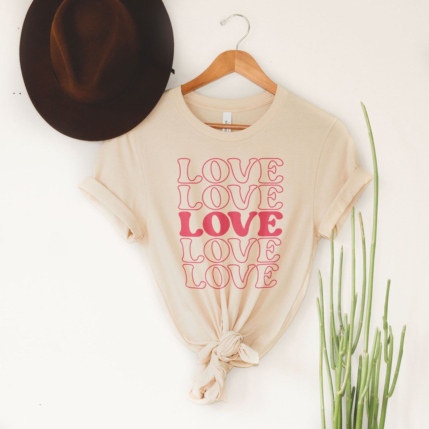 Stacked Love Tee Shirts For Women - Christian Shirts for Women - Religious Tee Shirts