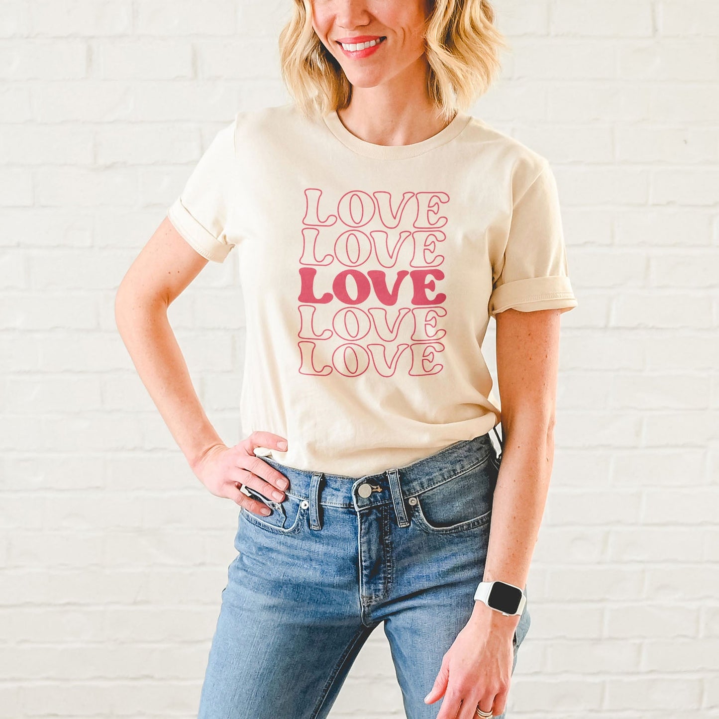Stacked Love Tee Shirts For Women - Christian Shirts for Women - Religious Tee Shirts