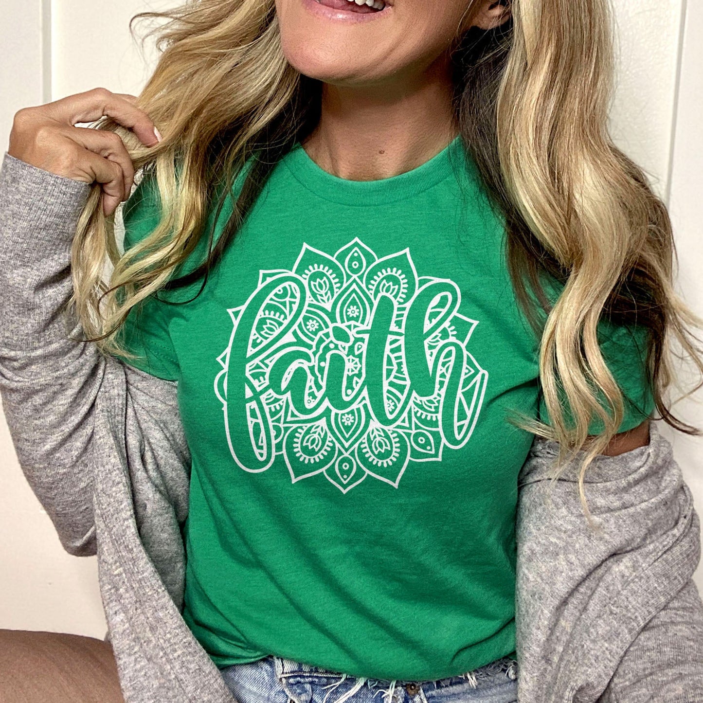 Faith Mandala Tee Shirts For Women - Christian Shirts for Women - Religious Tee Shirts