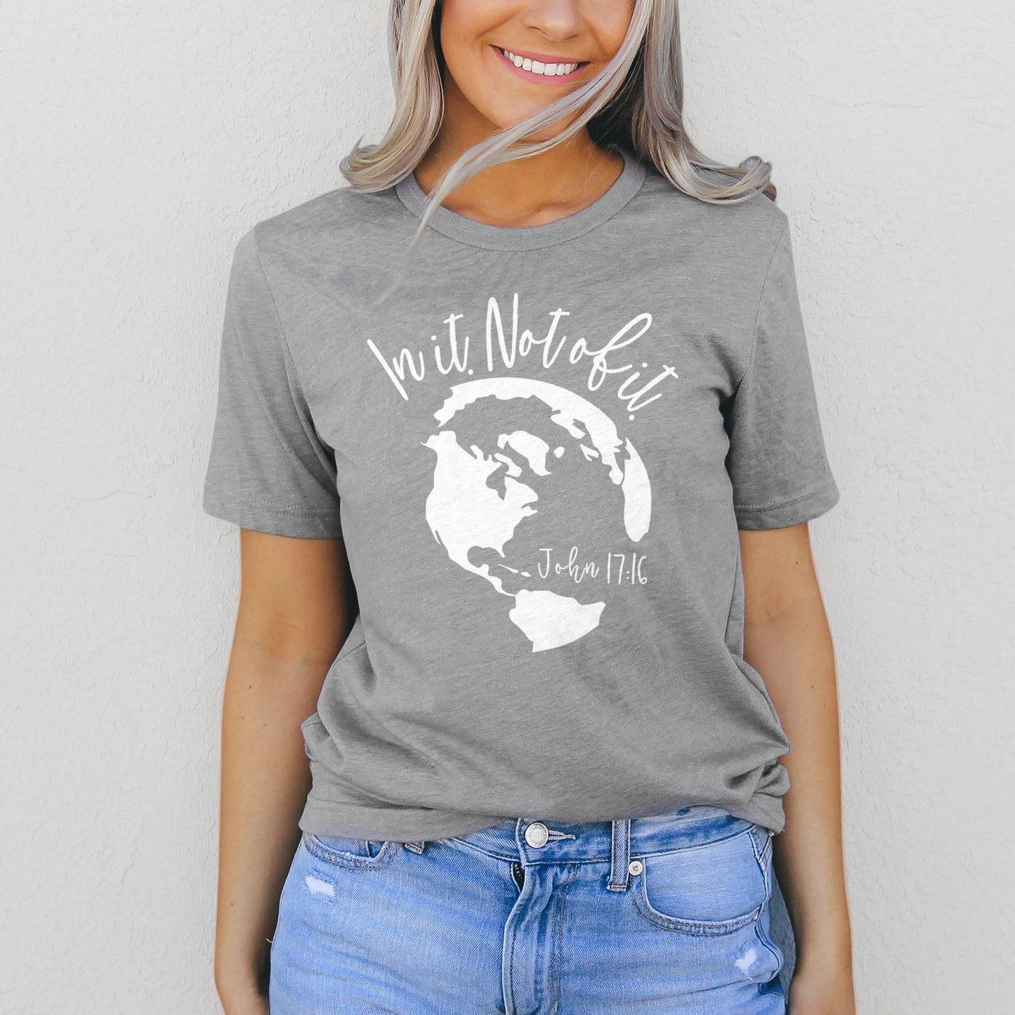 In it Not Of it John 17:16 Tee Shirts For Women - Christian Shirts for Women - Religious Tee Shirts