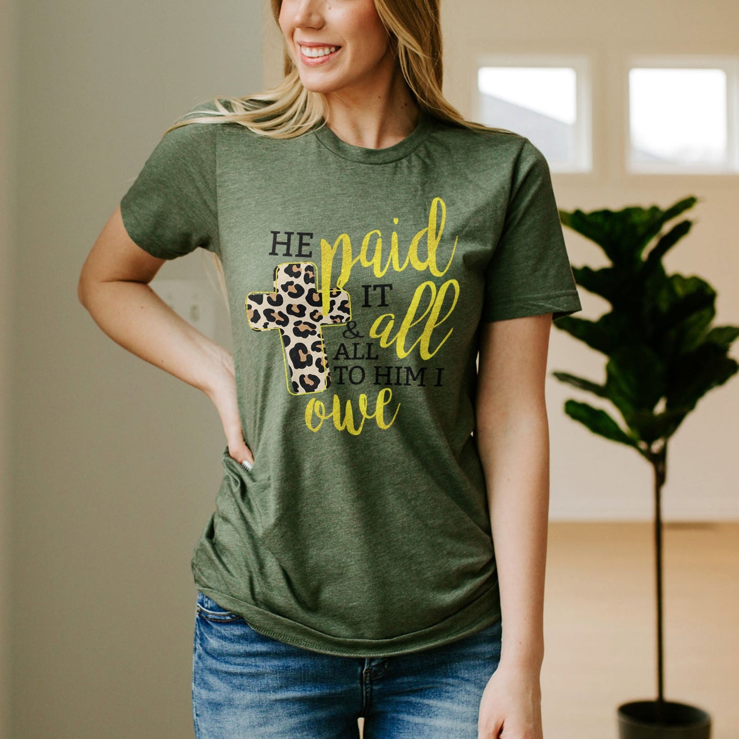 He Paid It All Tee Shirts For Women - Christian Shirts for Women - Religious Tee Shirts