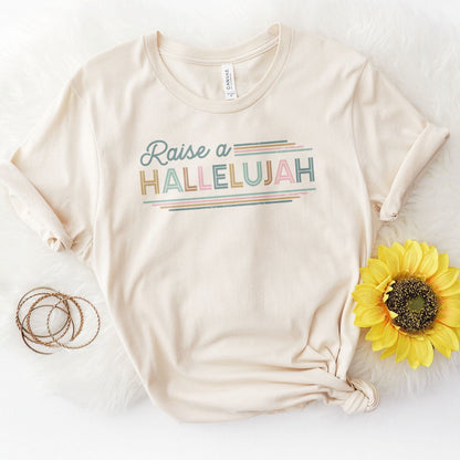 Raise a hallelujah Tee Shirts For Women - Christian Shirts for Women - Religious Tee Shirts