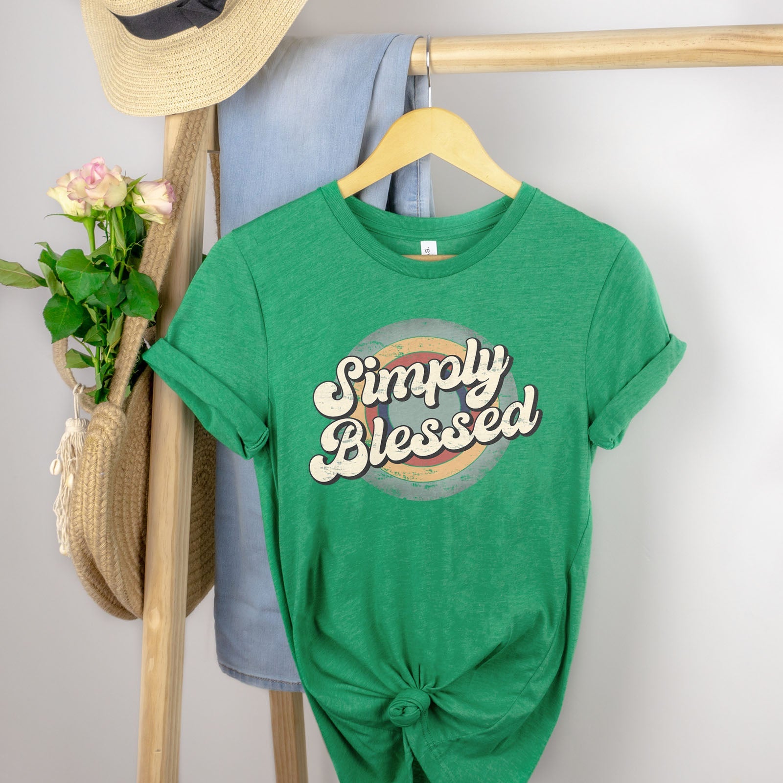 Simply Blessed Tee Shirts For Women - Christian Shirts for Women - Religious Tee Shirts