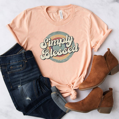 Simply Blessed Tee Shirts For Women - Christian Shirts for Women - Religious Tee Shirts