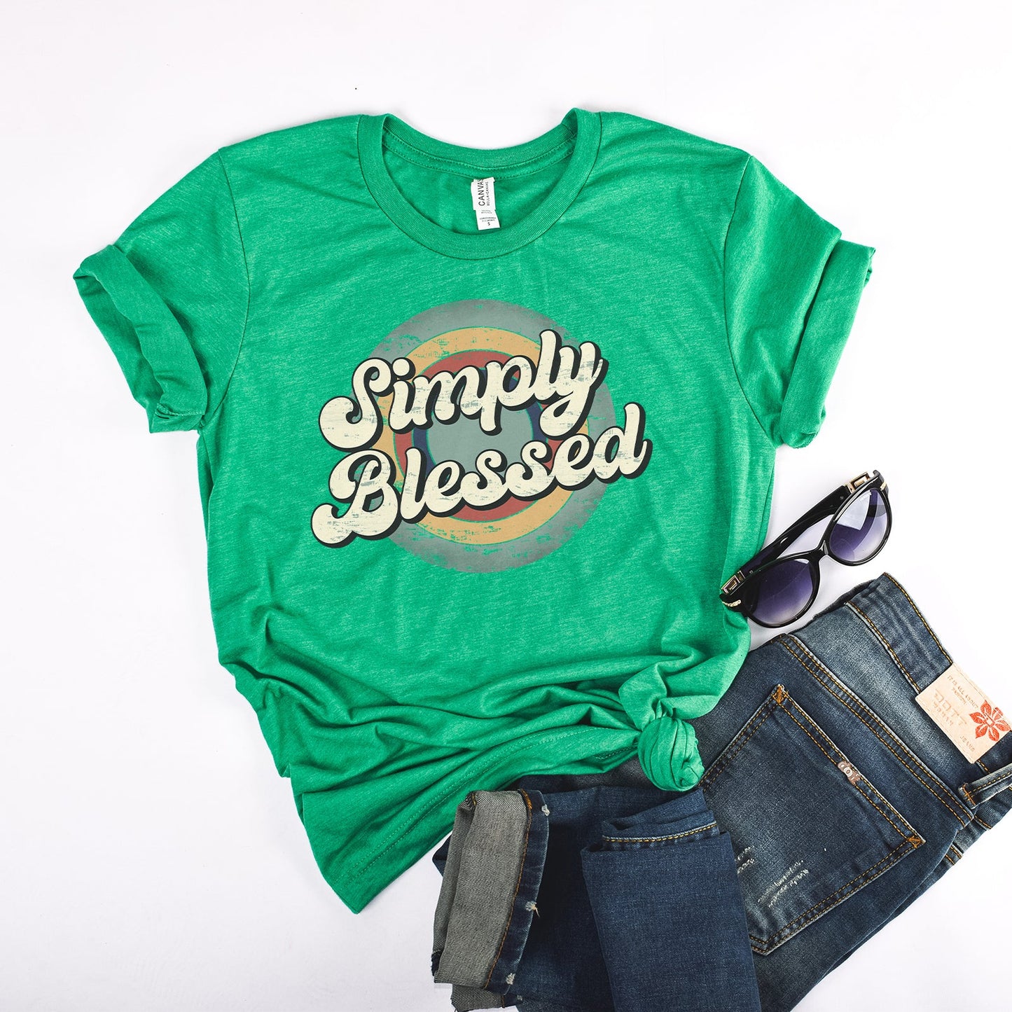 Simply Blessed Tee Shirts For Women - Christian Shirts for Women - Religious Tee Shirts