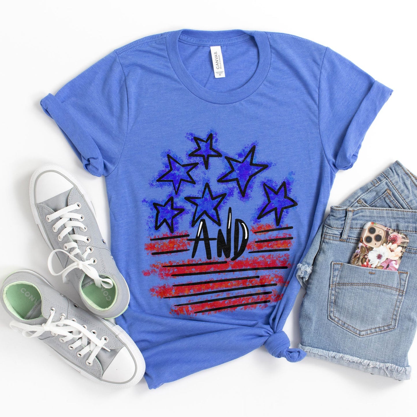 The Stars And Stripes Tee Shirts For Women - Christian Shirts for Women - Religious Tee Shirts