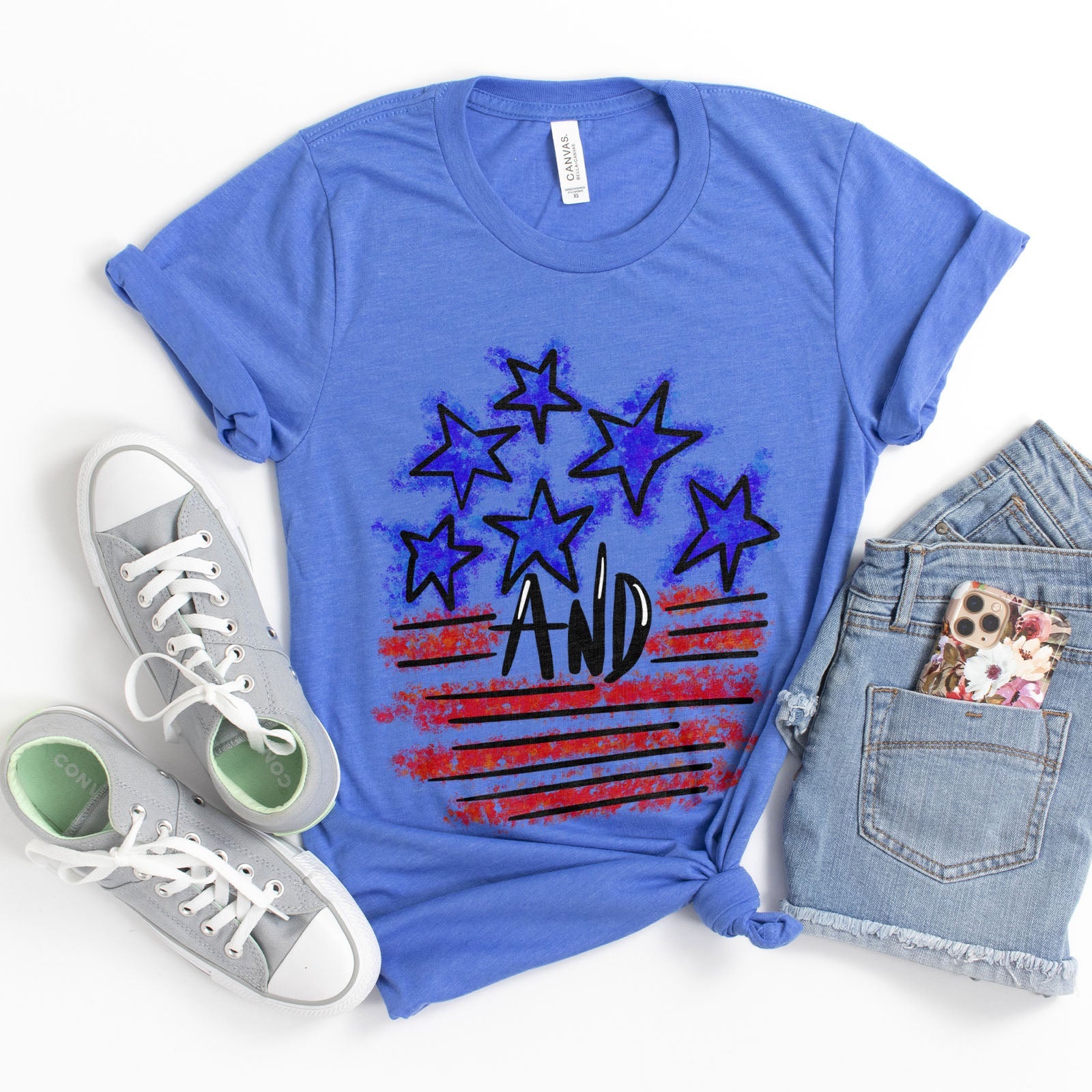 The Stars And Stripes Tee Shirts For Women - Christian Shirts for Women - Religious Tee Shirts