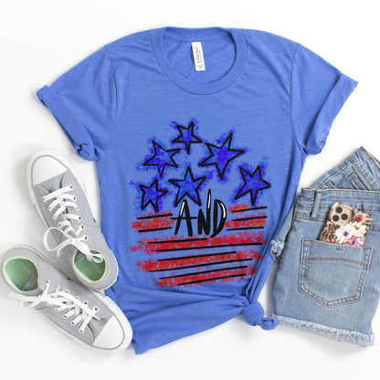 The Stars And Stripes Tee Shirts For Women - Christian Shirts for Women - Religious Tee Shirts