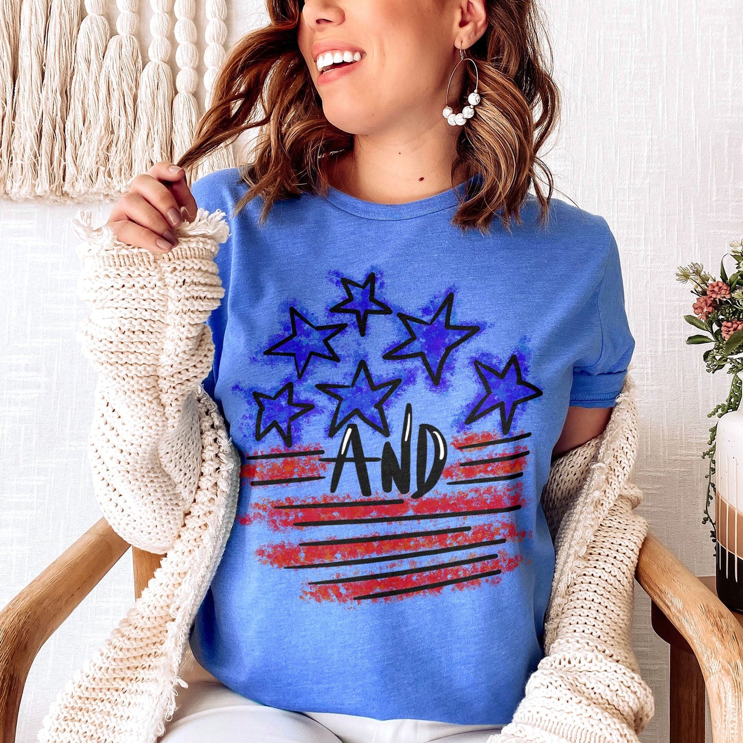 The Stars And Stripes Tee Shirts For Women - Christian Shirts for Women - Religious Tee Shirts