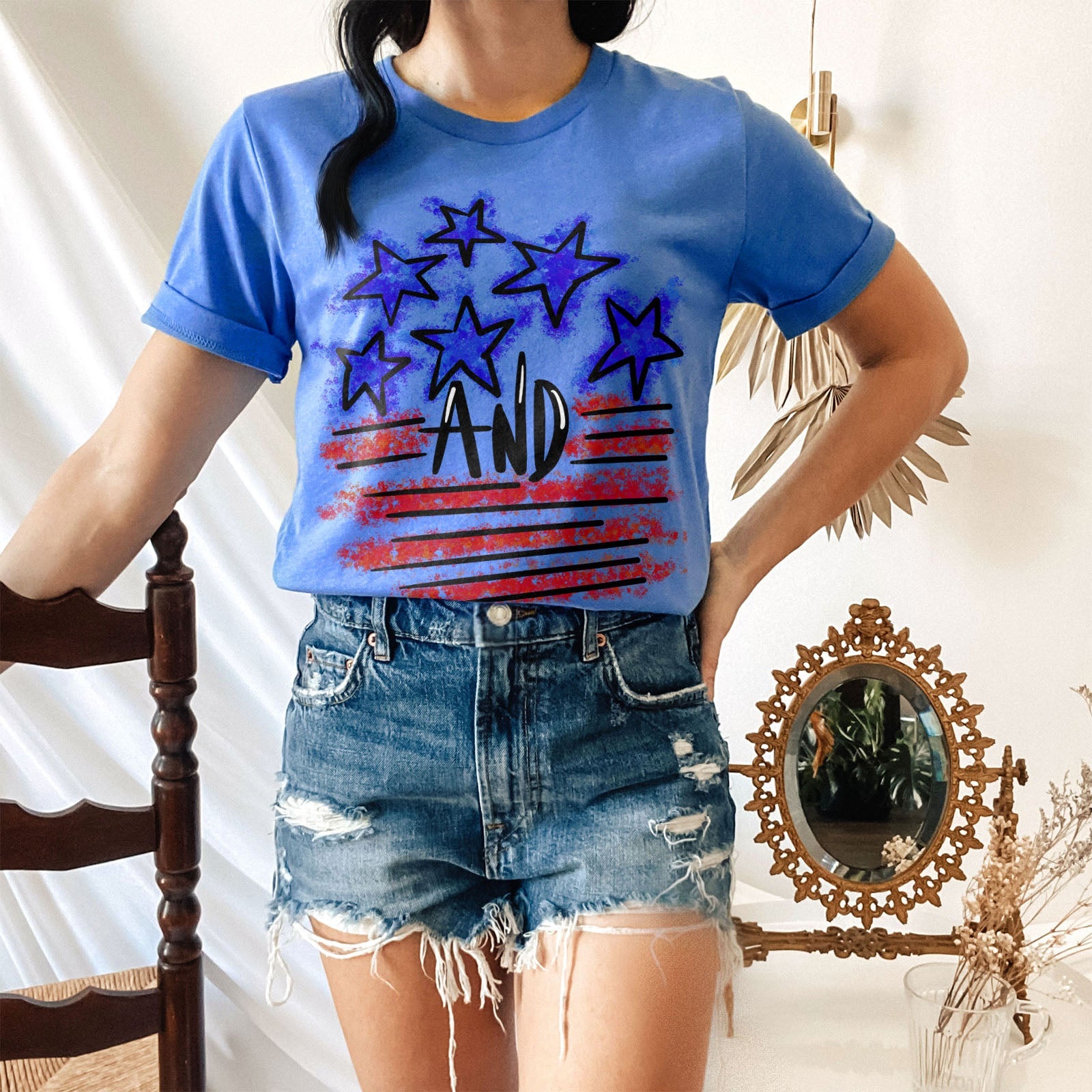 The Stars And Stripes Tee Shirts For Women - Christian Shirts for Women - Religious Tee Shirts