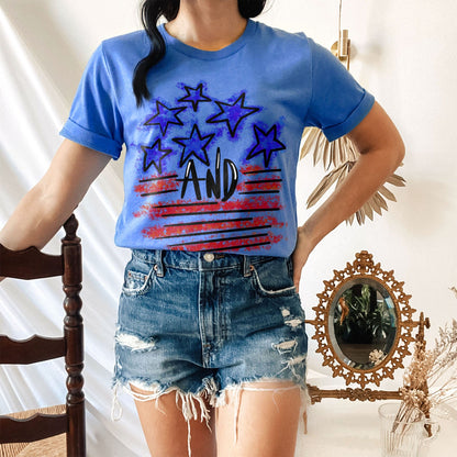 The Stars And Stripes Tee Shirts For Women - Christian Shirts for Women - Religious Tee Shirts