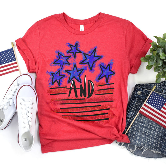 The Stars And Stripes Tee Shirts For Women - Christian Shirts for Women - Religious Tee Shirts