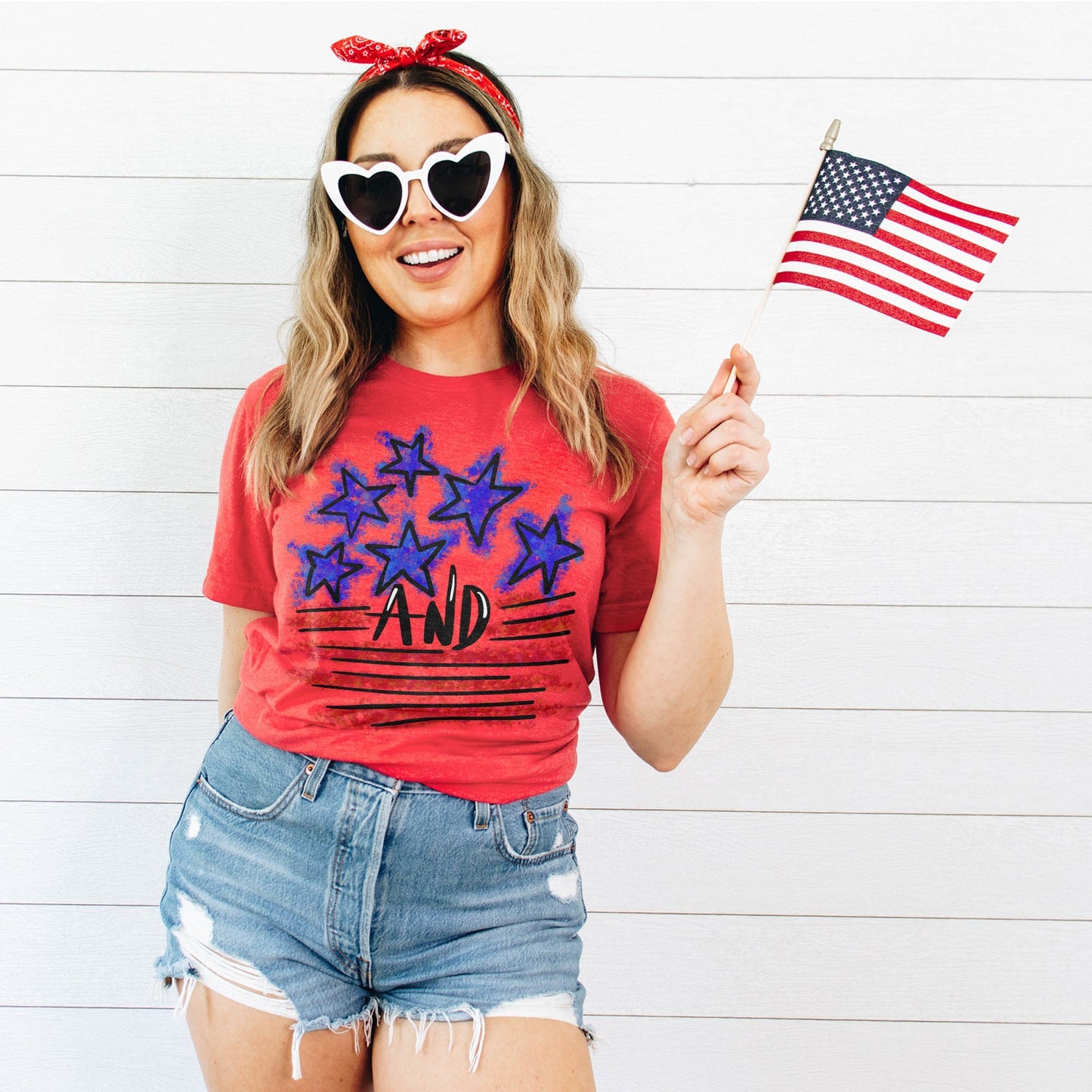 The Stars And Stripes Tee Shirts For Women - Christian Shirts for Women - Religious Tee Shirts