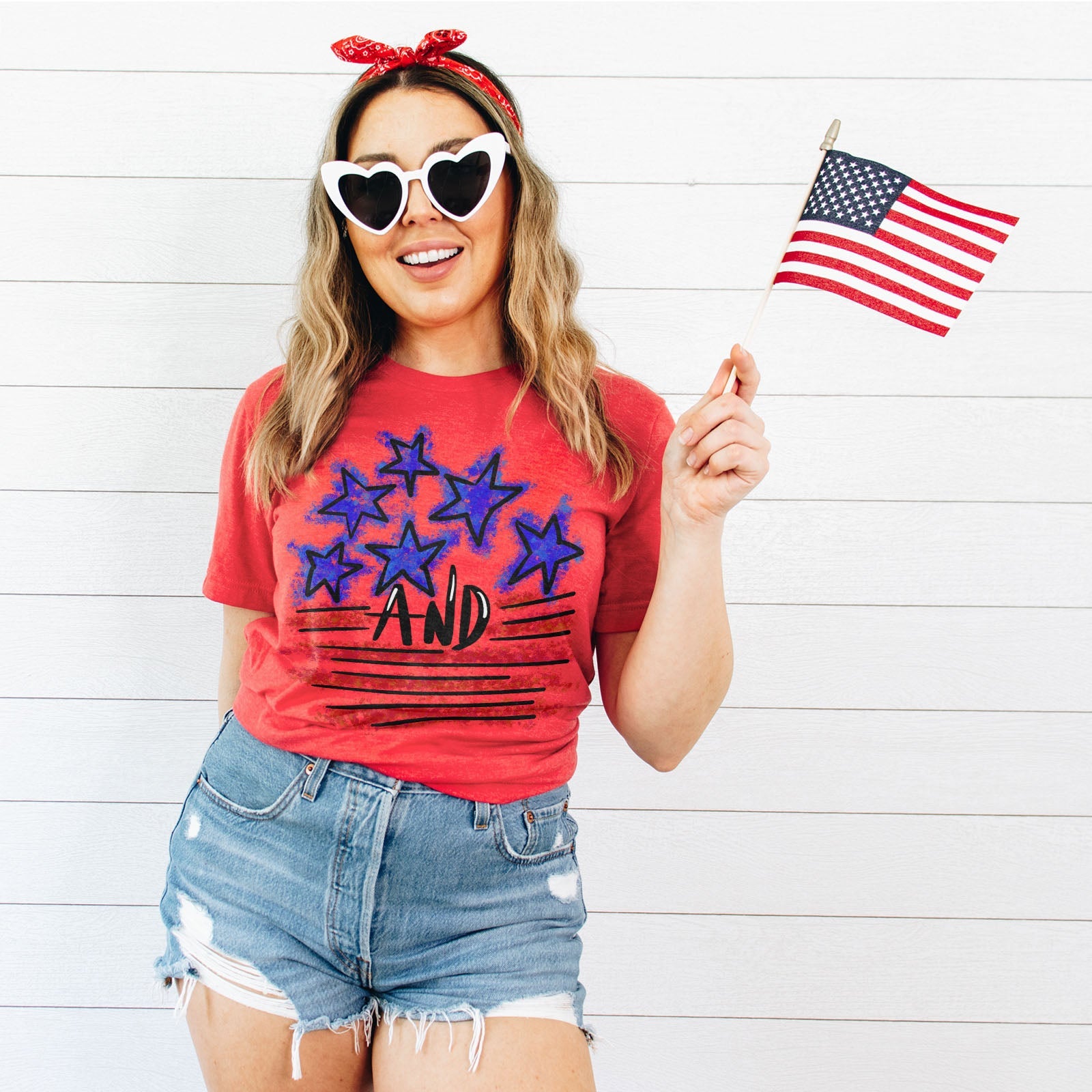 The Stars And Stripes Tee Shirts For Women - Christian Shirts for Women - Religious Tee Shirts
