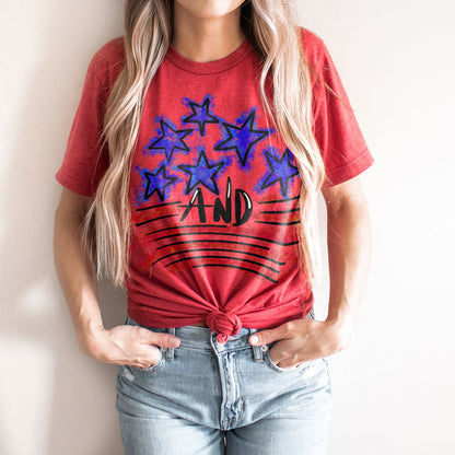 The Stars And Stripes Tee Shirts For Women - Christian Shirts for Women - Religious Tee Shirts