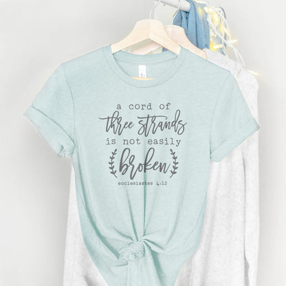 A Cord Of Three Strands Tee Shirts For Women - Christian Shirts for Women - Religious Tee Shirts
