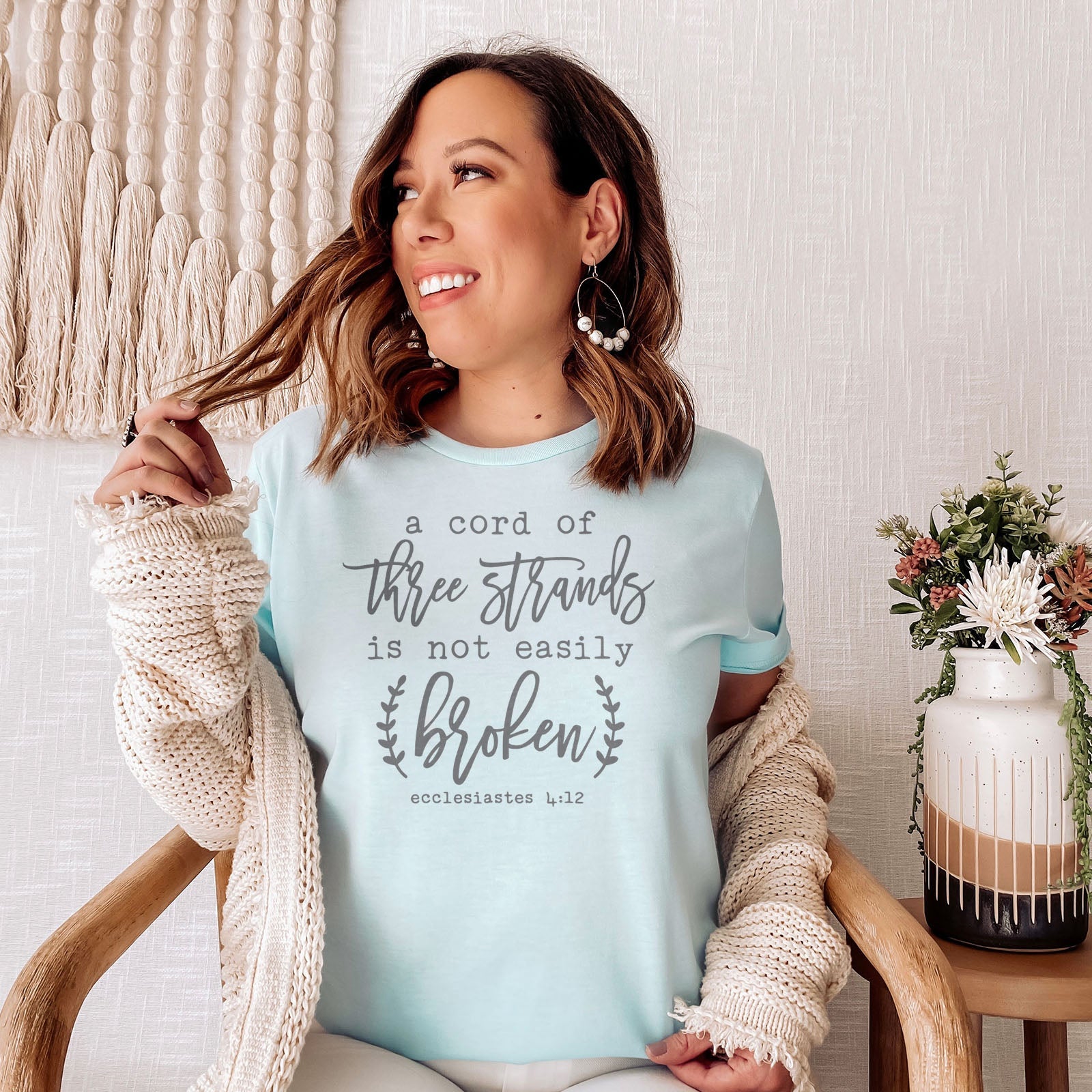 A Cord Of Three Strands Tee Shirts For Women - Christian Shirts for Women - Religious Tee Shirts