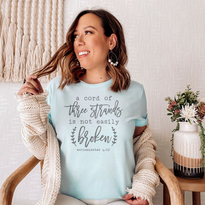 A Cord Of Three Strands Tee Shirts For Women - Christian Shirts for Women - Religious Tee Shirts