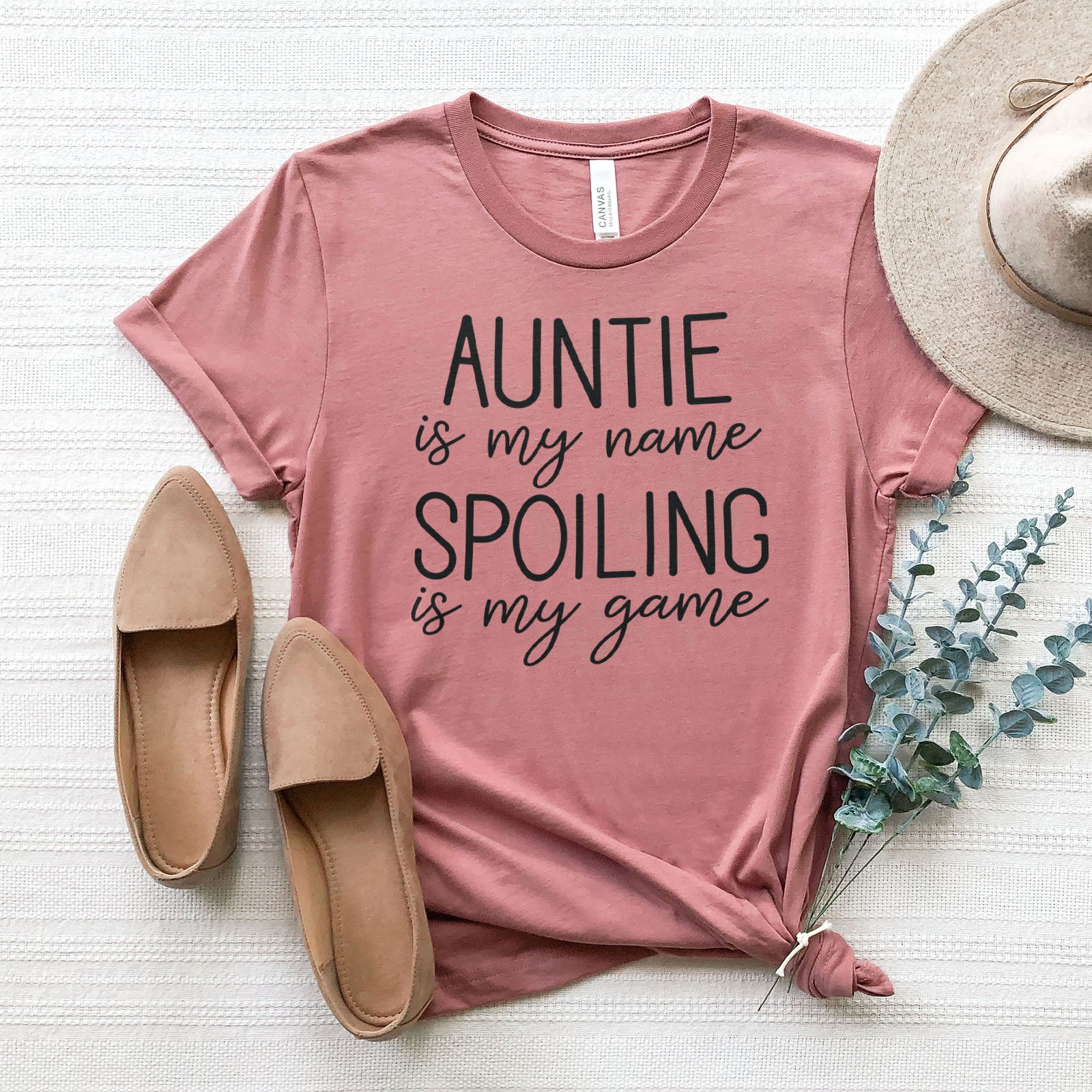Auntie Is My Name Spoiling Is My Game Shirts For Women - Christian Shirts for Women - Religious Tee Shirts